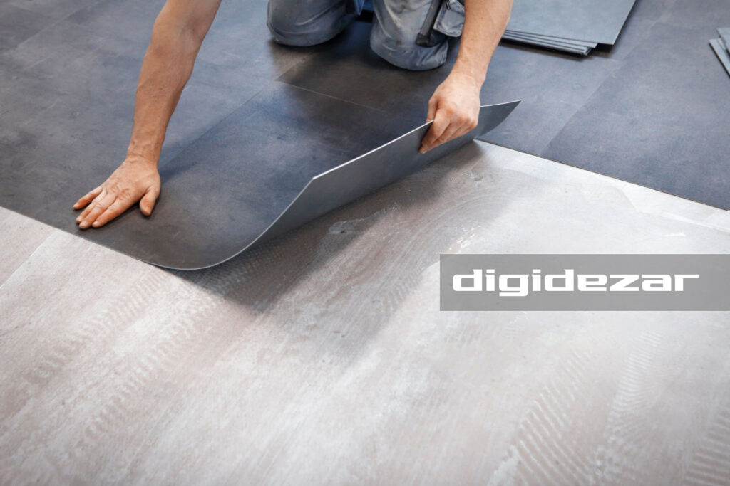 کف پوش پی وی سی تایل مربعی