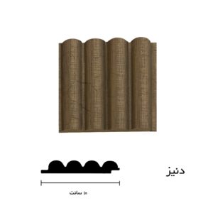 قالب دنیز رنگ طلایی چرم