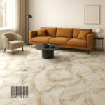 کفپوش پی وی سی - رنگ مرمر سفید